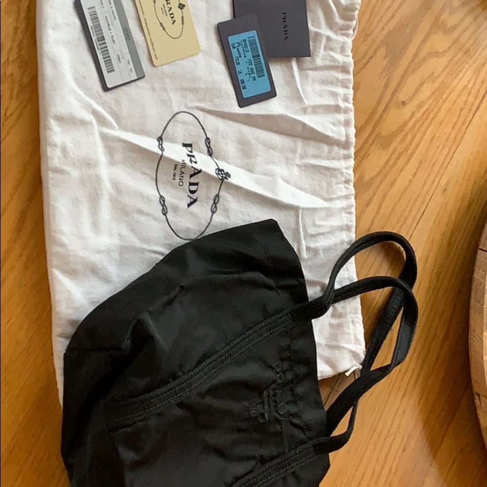 Prada black nylon handbag